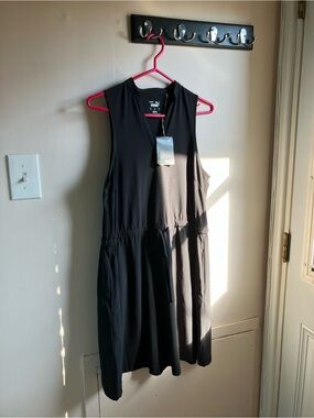 Puma Black Drycell Sleeveless Drawstring midi Dress